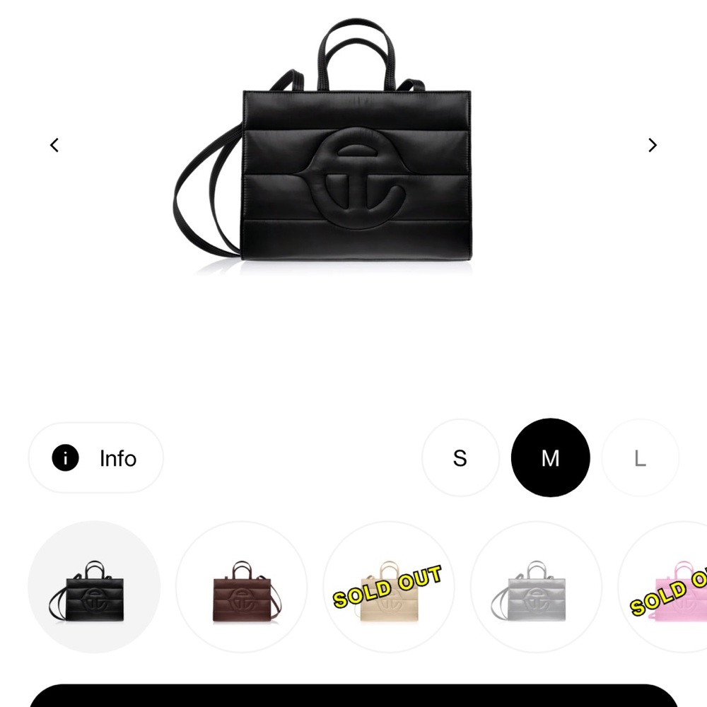 Telfar Medium Puffer Shopper in black